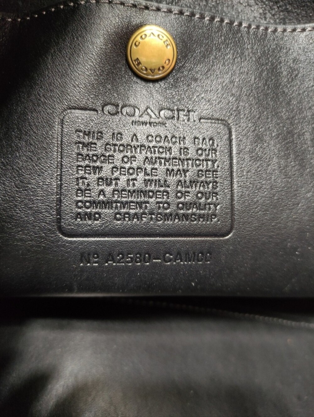 Coach CAM00 Gramercy Tote Bag Black EUC - Picture 14 of 14